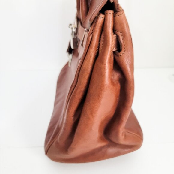 Teddy Blake by Buti Caty 12" Bag in Mahogany Brown - Picture 9 of 11